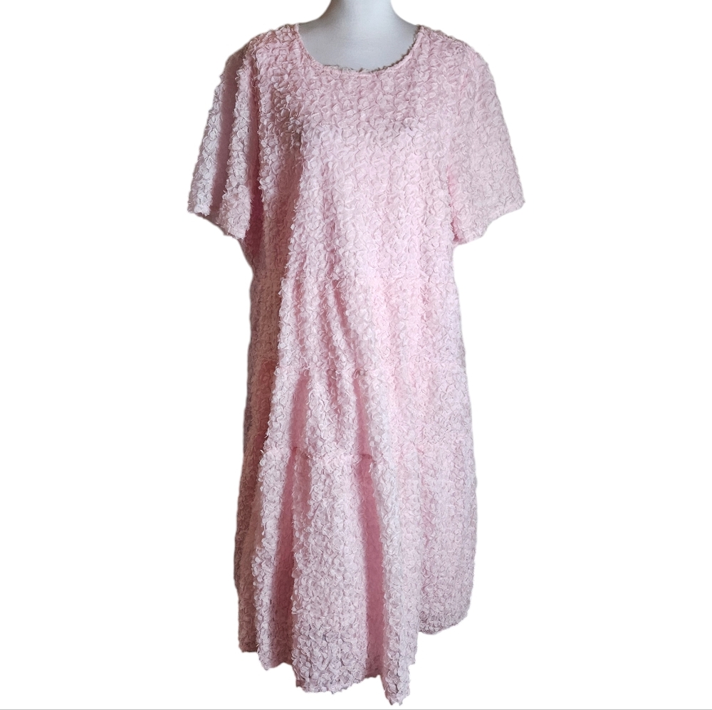 Halogen X Atlantic-Pacific Floret Pink Ballerina Midi Dress Size 3X Blair Eadie - Picture 3 of 16